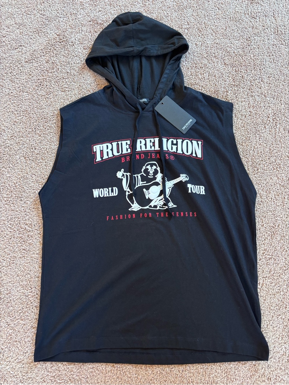 True Religion sleeveless hoodie tank